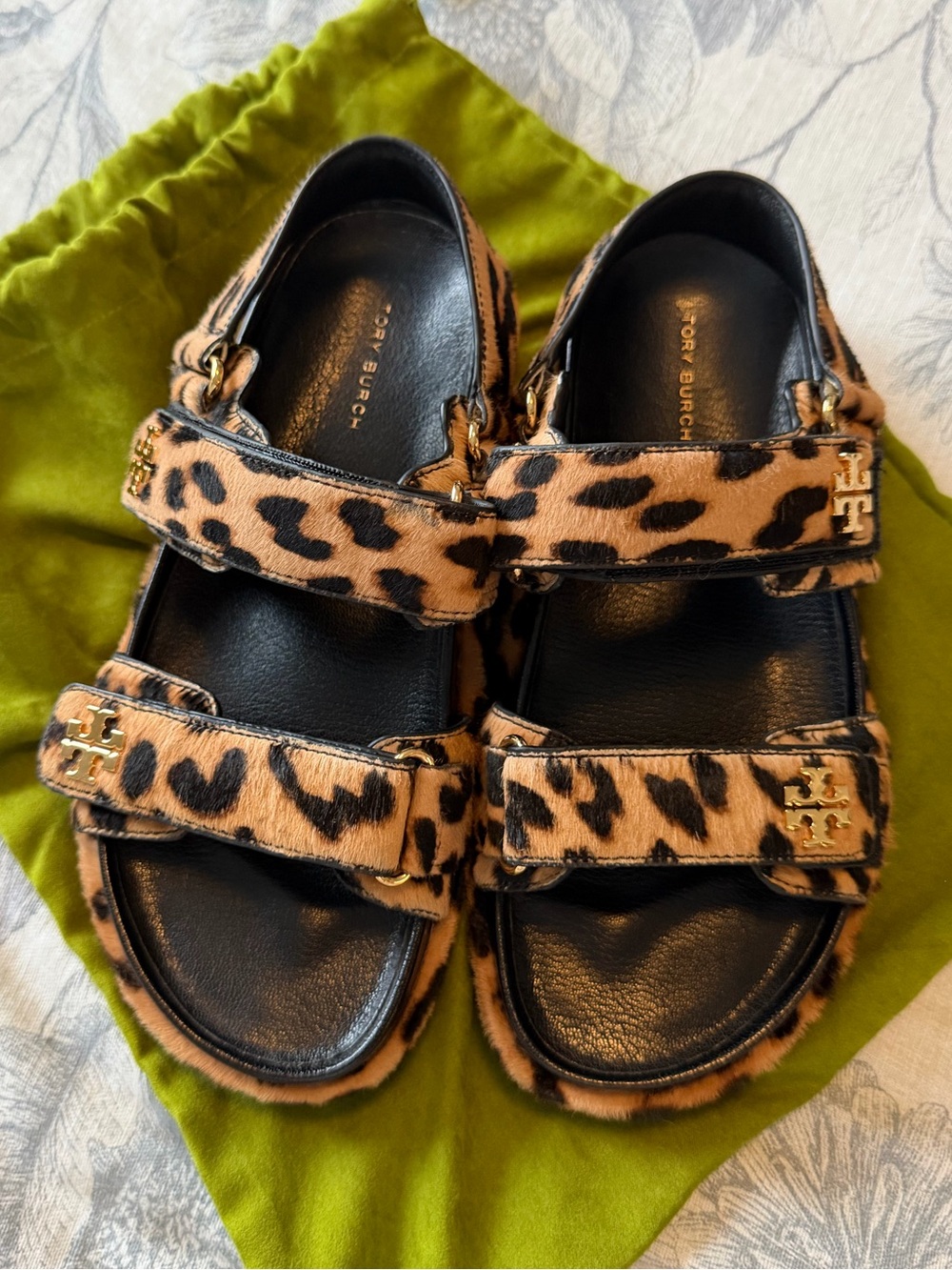 Tory Burch Kira Sport Sandals in Leopard Print